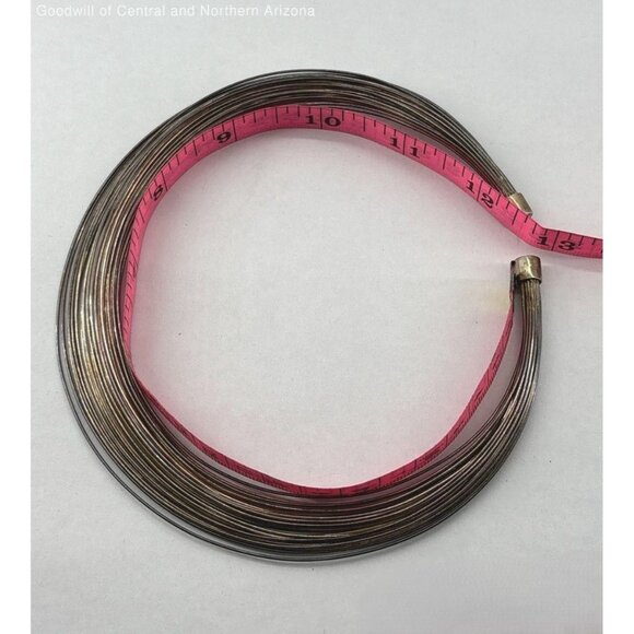 Vintage Sterling Silver 19 Multi-Strand Liquid Silver choker/collar Necklace 66g - Picture 5 of 16